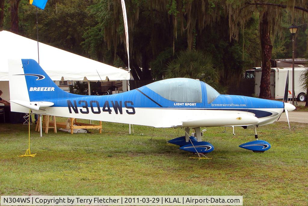 N304WS, 2008 Breezer Light Sport Aircraft C/N 007LSA, Displayed in 2011 Sun'n'Fun Static