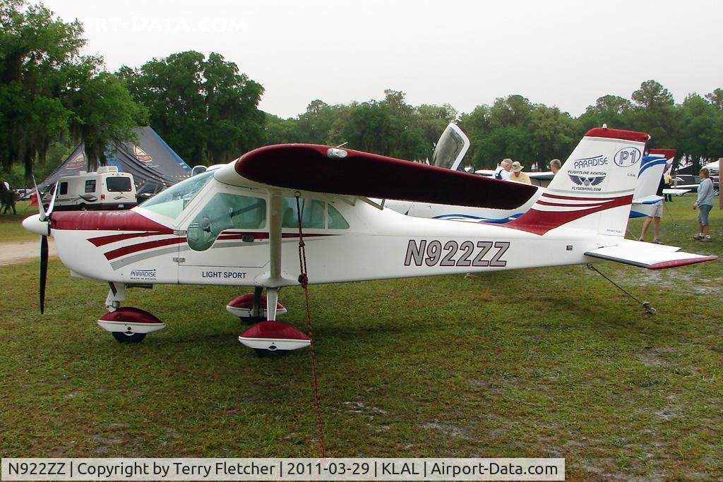 N922ZZ, Paradise Usa Llc Paradise P-1 SLSA SW C/N 0112, Displayed in 2011 Sun ' n ' Fun Static