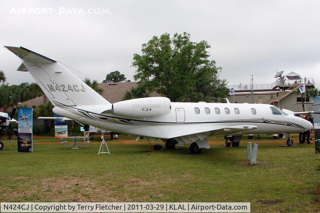 N424CJ, 2011 Cessna 525C CitationJet CJ4 C/N 525C-0024, Static Display at 2011 Sun 'n ' Fun