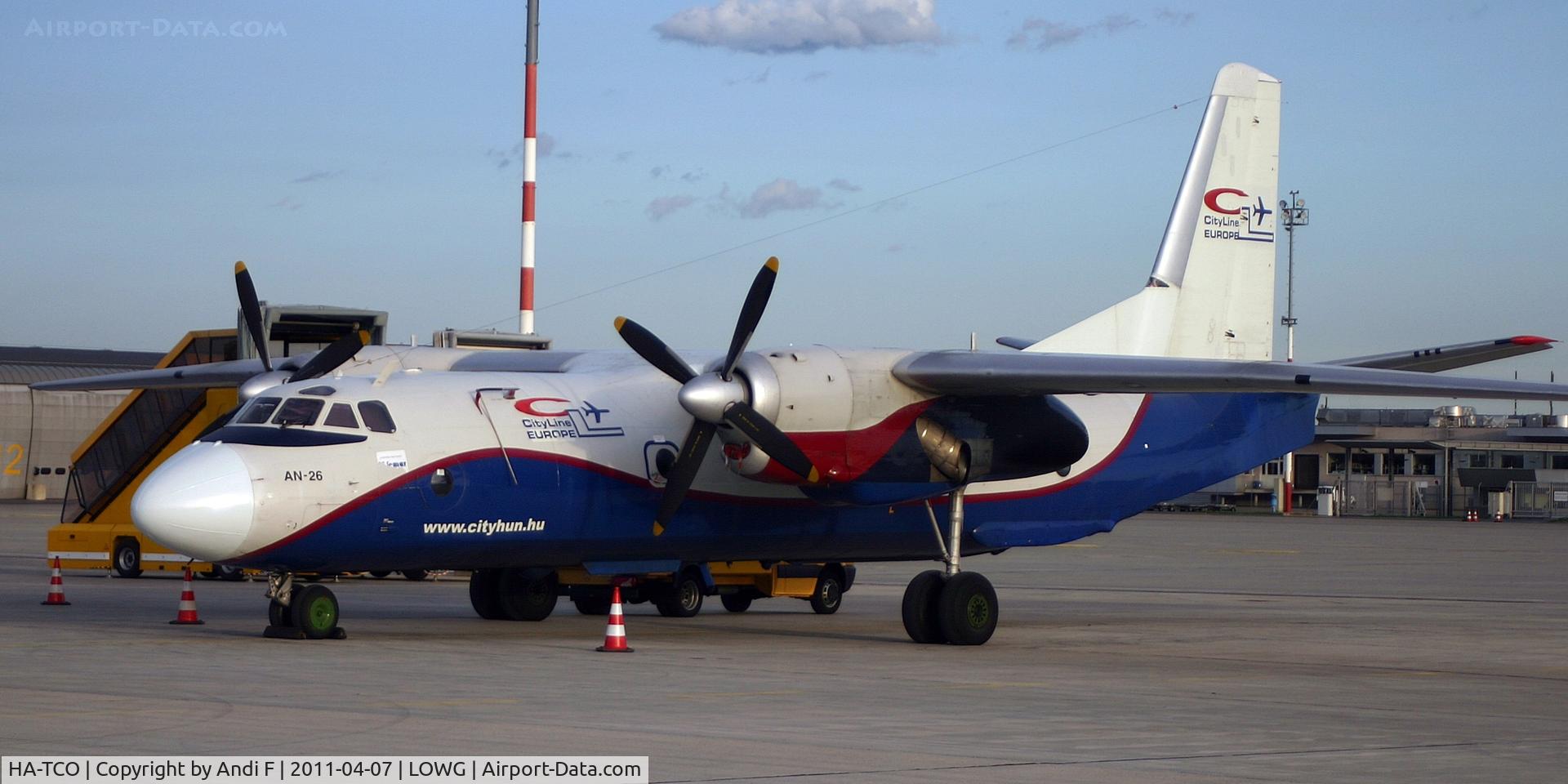 HA-TCO, 1974 Antonov An-26B C/N 47302208, Cityline Europe