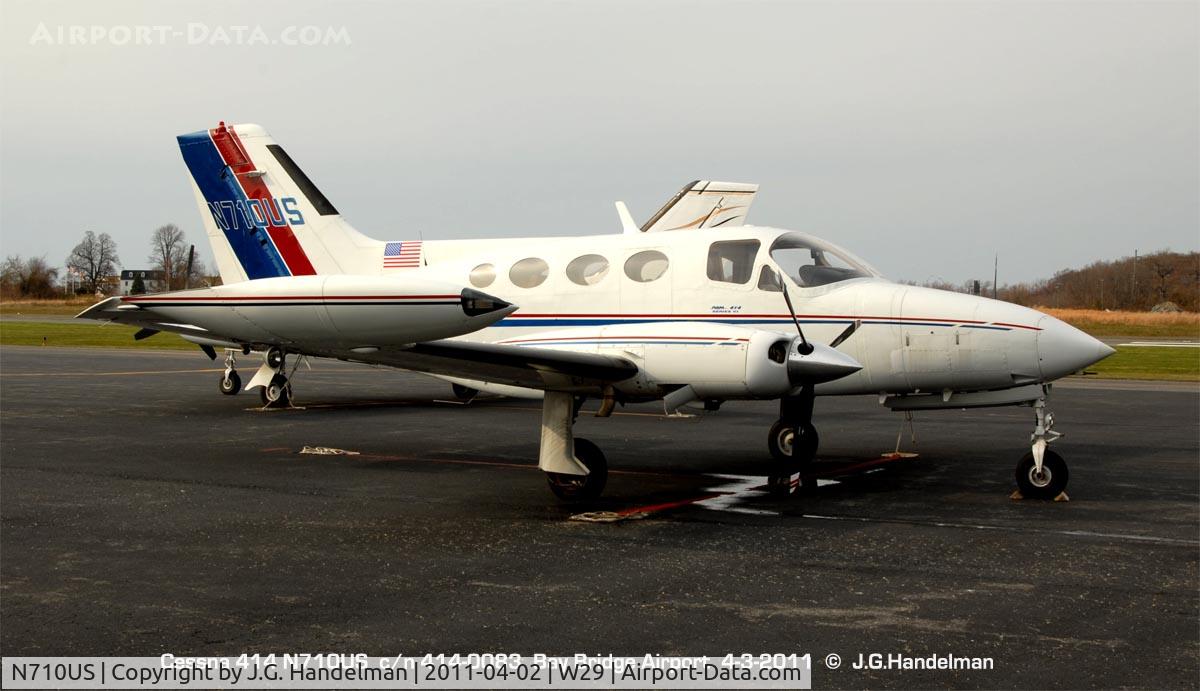N710US, Cessna 414 Chancellor C/N 414-0083, at Bay Bridge Airport MD
