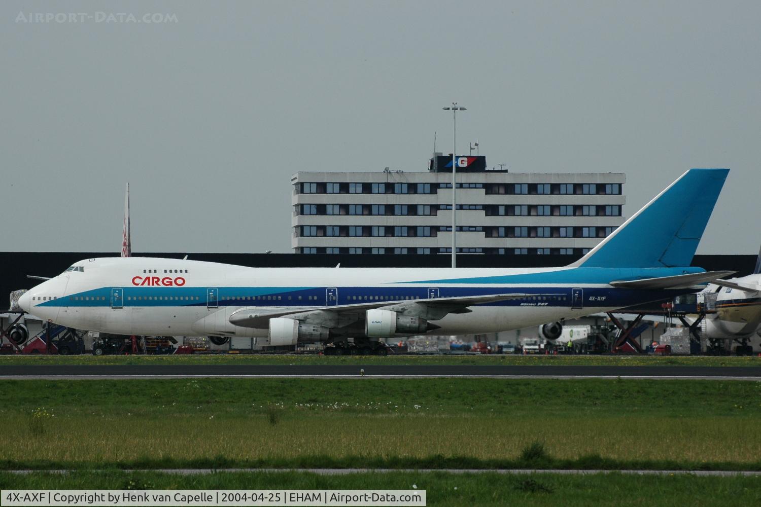 4X-AXF, 1978 Boeing 747-258C C/N 21594, El Al cargo 747-200 at Schiphol airport.