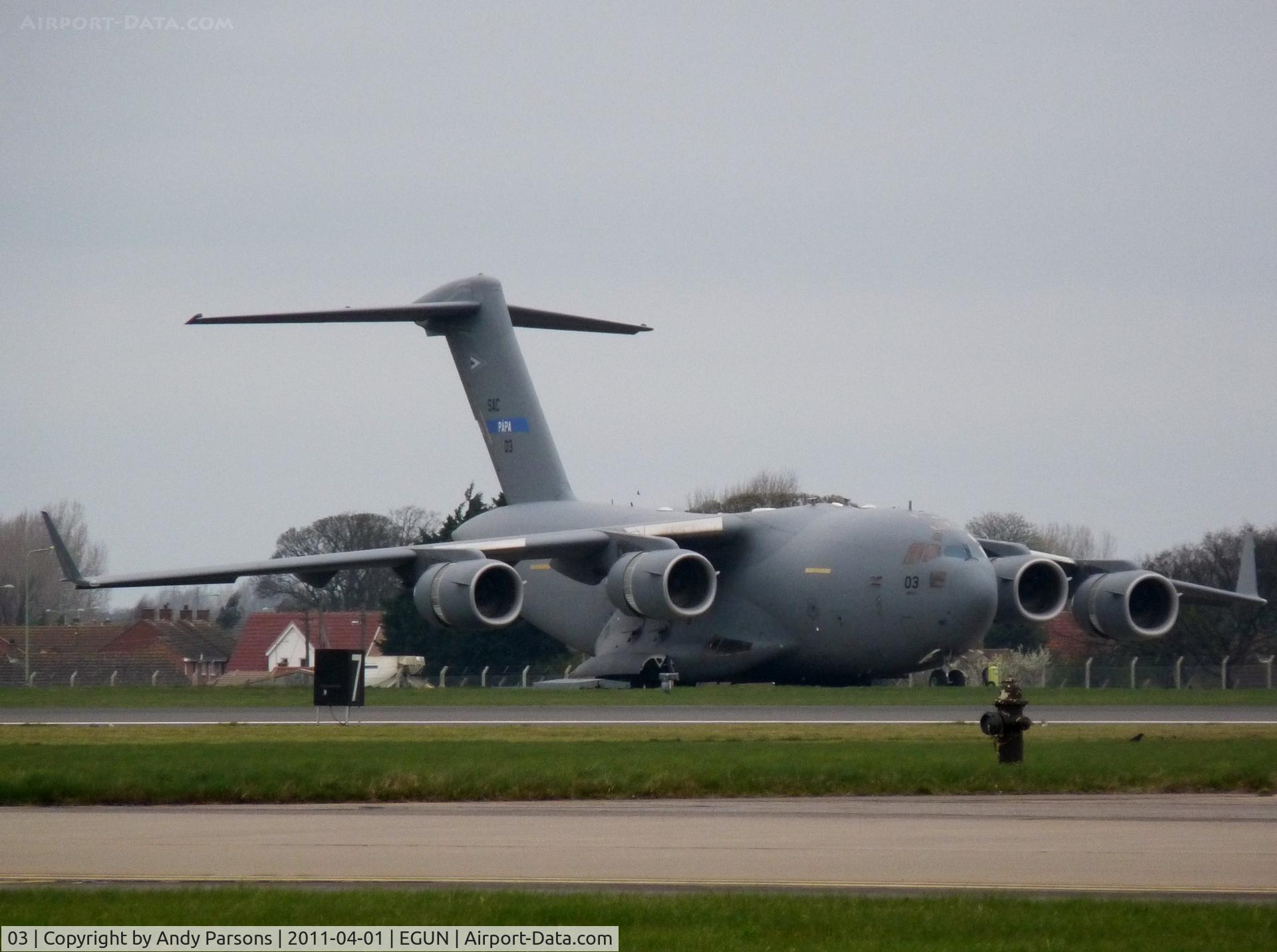 03, 2009 Boeing C-17A Globemaster III C/N F-211, Visiting Mildenhall