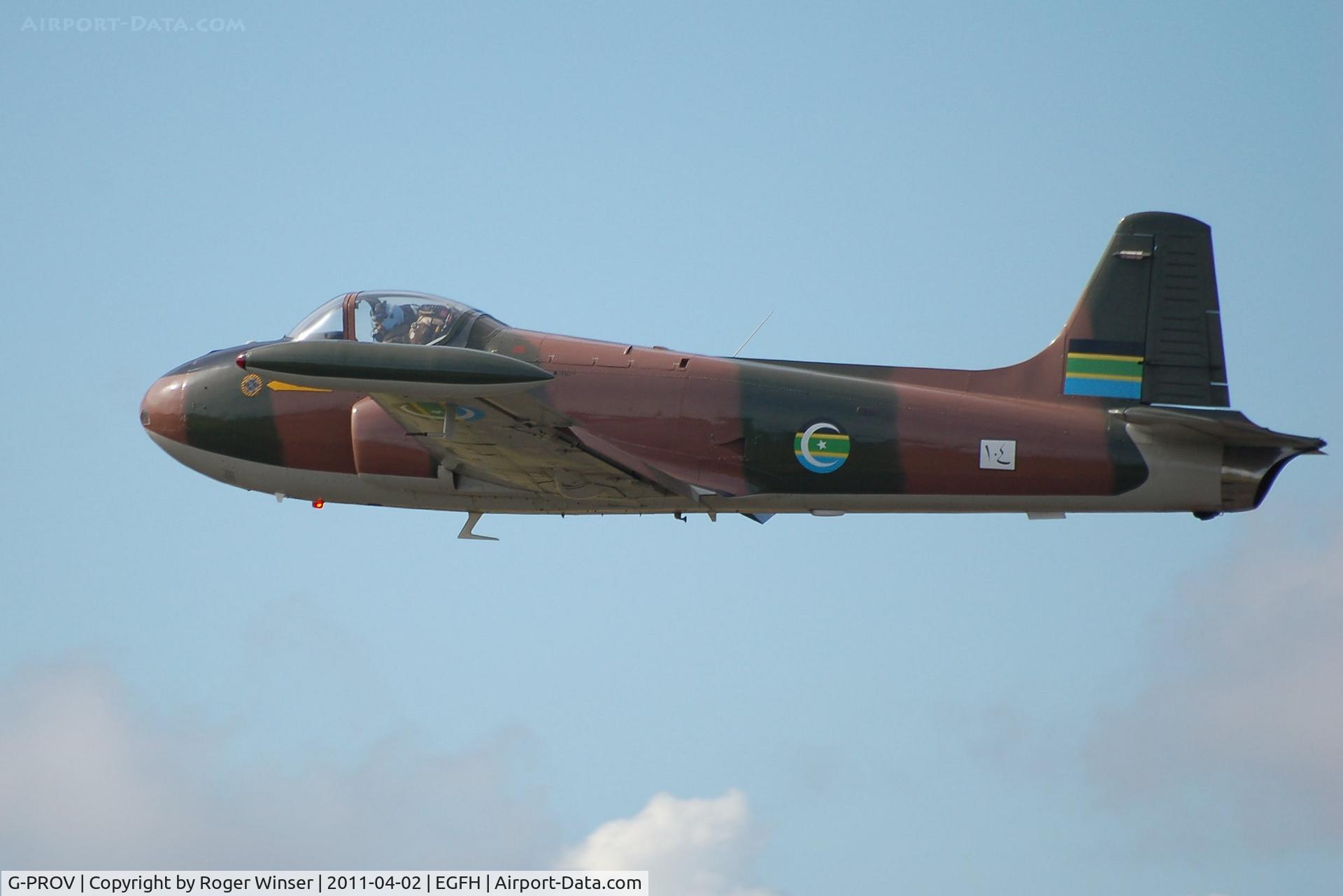 G-PROV, 1967 BAC 84 Jet Provost T.52 (Mod) C/N PAC/W/23905, Former Singapore Air Force JP, now in the markings of the South Arabia Federation Air Force and coded 104 in Arabic.