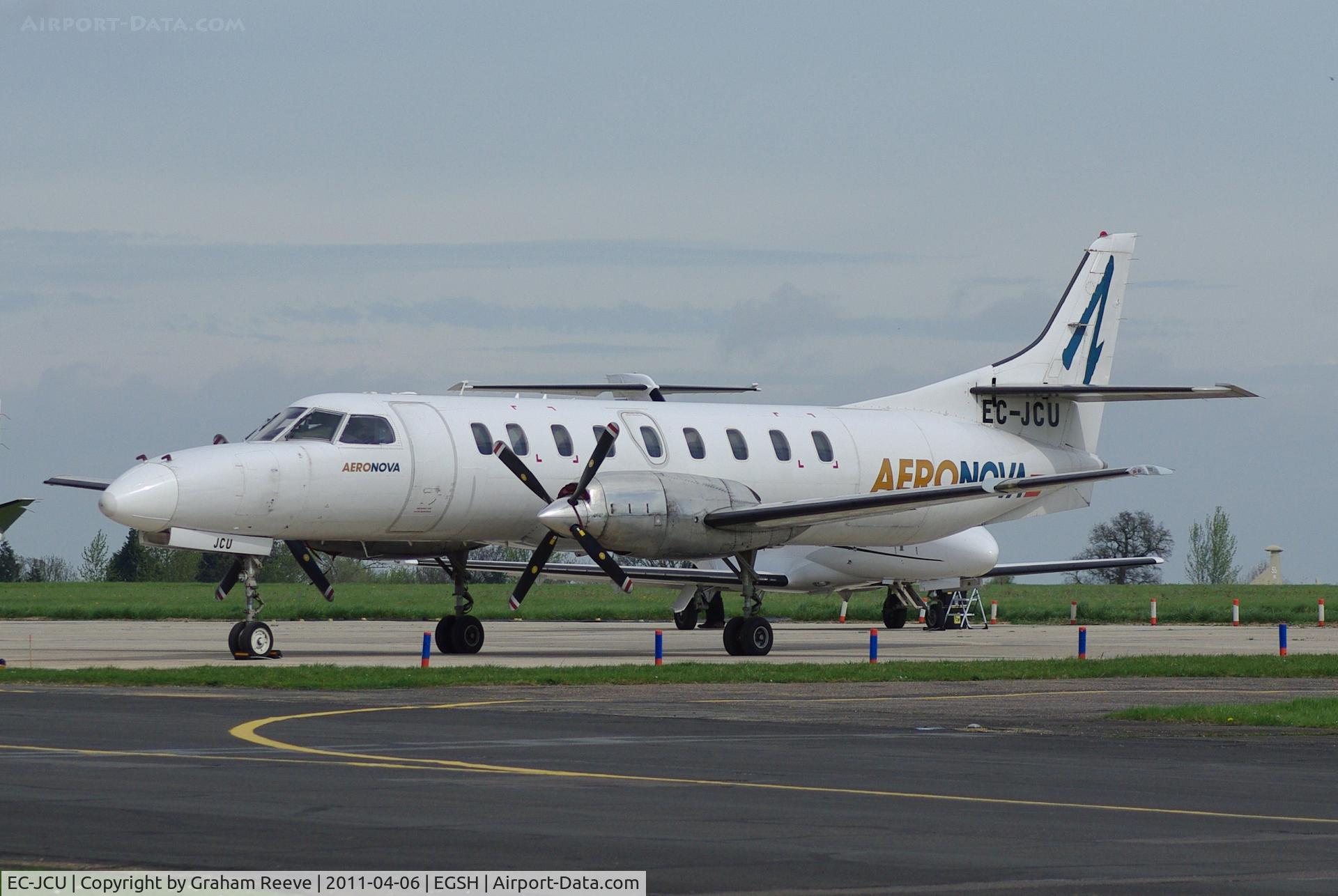 EC-JCU, 1987 Fairchild SA-227AC Metro III C/N AC-679B, Parked at Norwich.