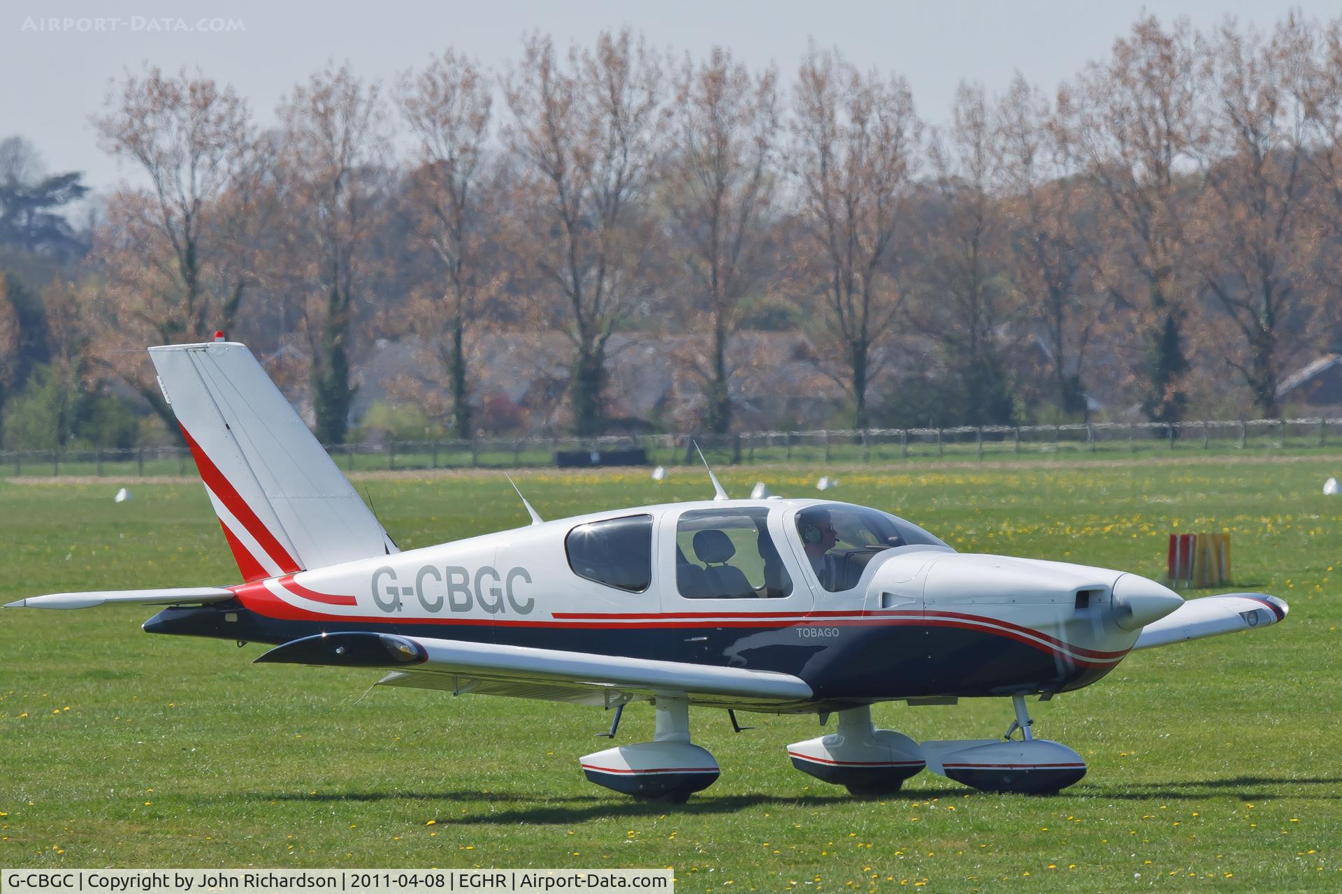 G-CBGC, 1993 Socata TB-10 Tobago C/N 1584, Departing Goodwood