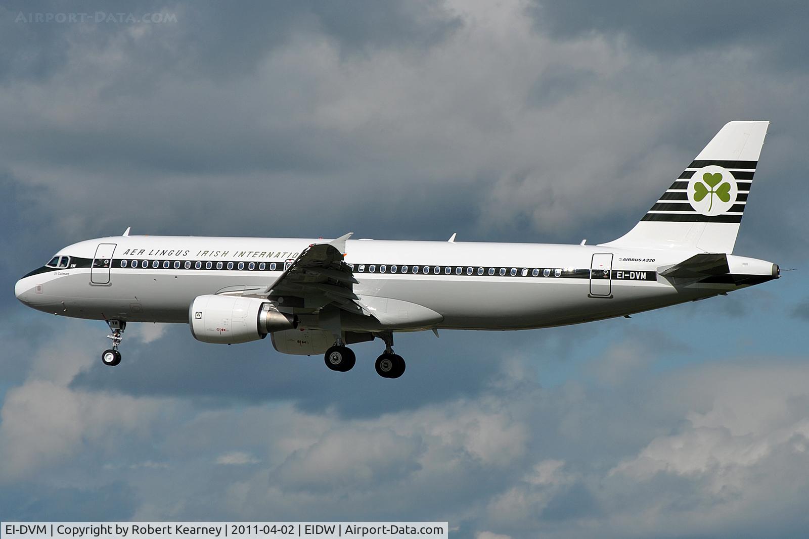 EI-DVM, 2011 Airbus A320-214 C/N 4634, Brand new retro scheme A320 on short finals for r/w 28