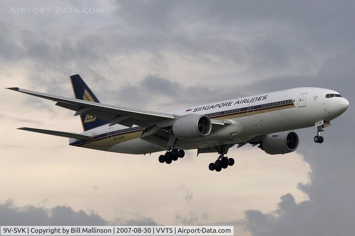 9V-SVK, 2002 Boeing 777-212/ER C/N 28520, direct from SIN
