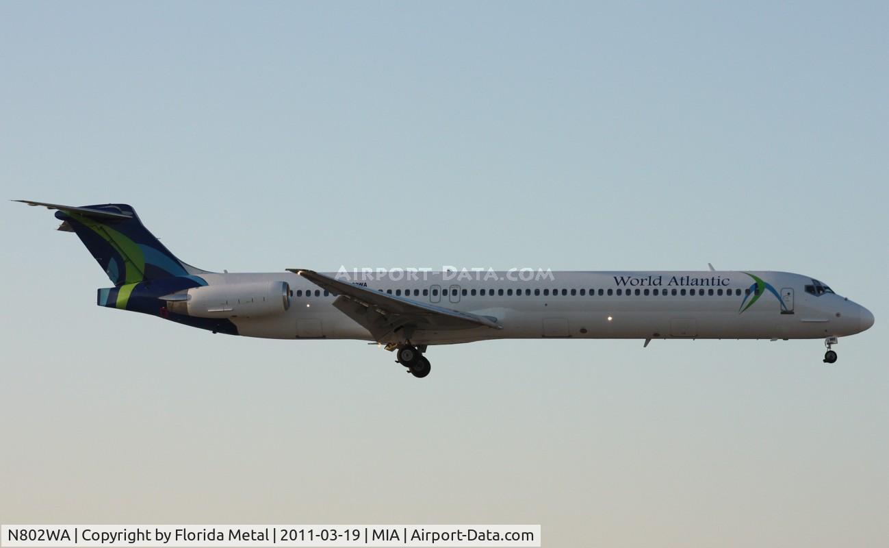 N802WA, 1990 McDonnell Douglas MD-83 (DC-9-83) C/N 53052, World Atlantic MD-83