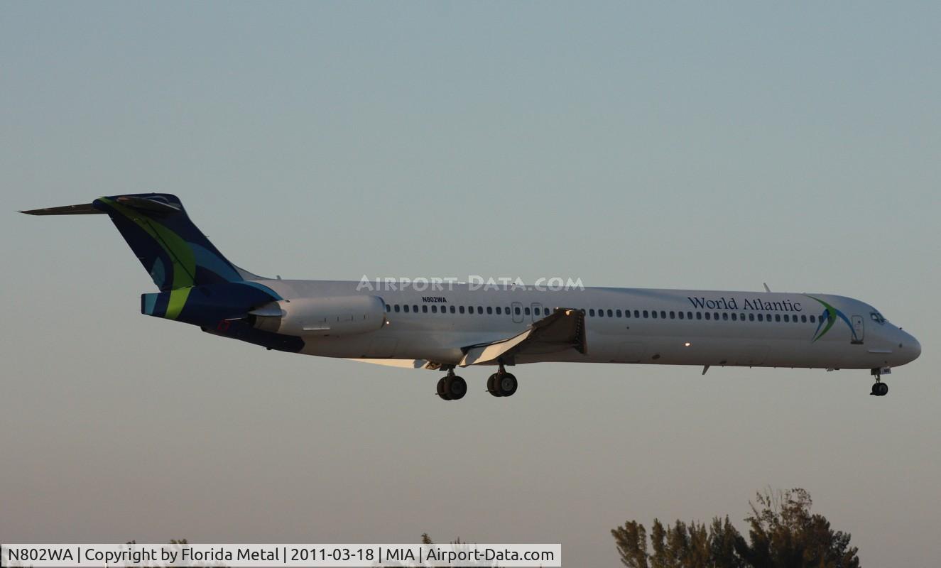 N802WA, 1990 McDonnell Douglas MD-83 (DC-9-83) C/N 53052, World Atlantic MD-83