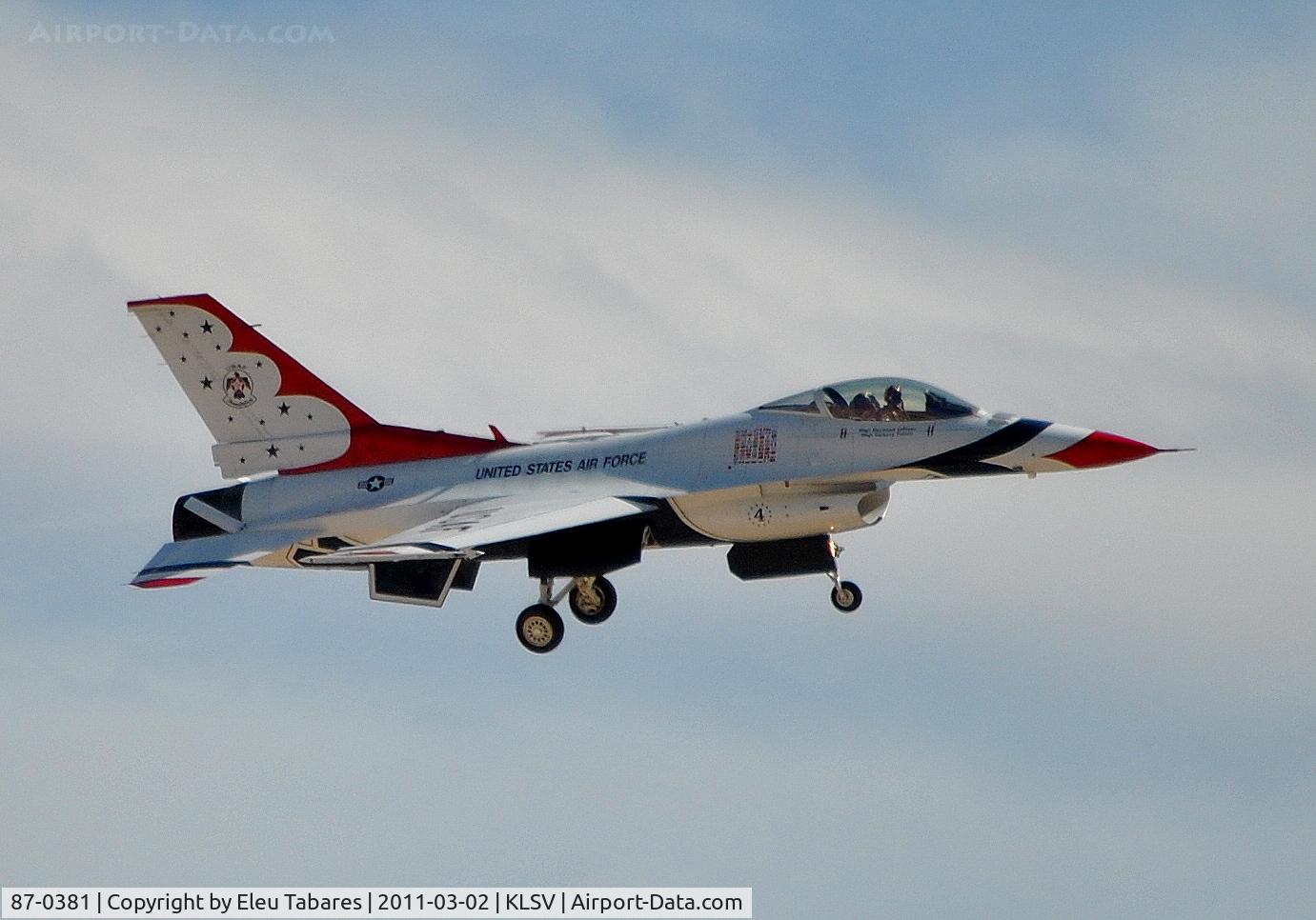 87-0381, General Dynamics F-16D Fighting Falcon C/N 5D-75, Taken at Nellis Air Force Base, Nevada.