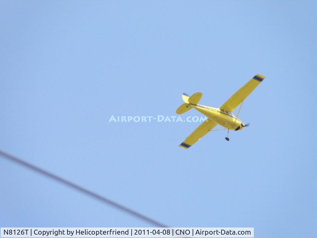 N8126T, 1952 Cessna 170B C/N 20952, On downwind leg north of the airport