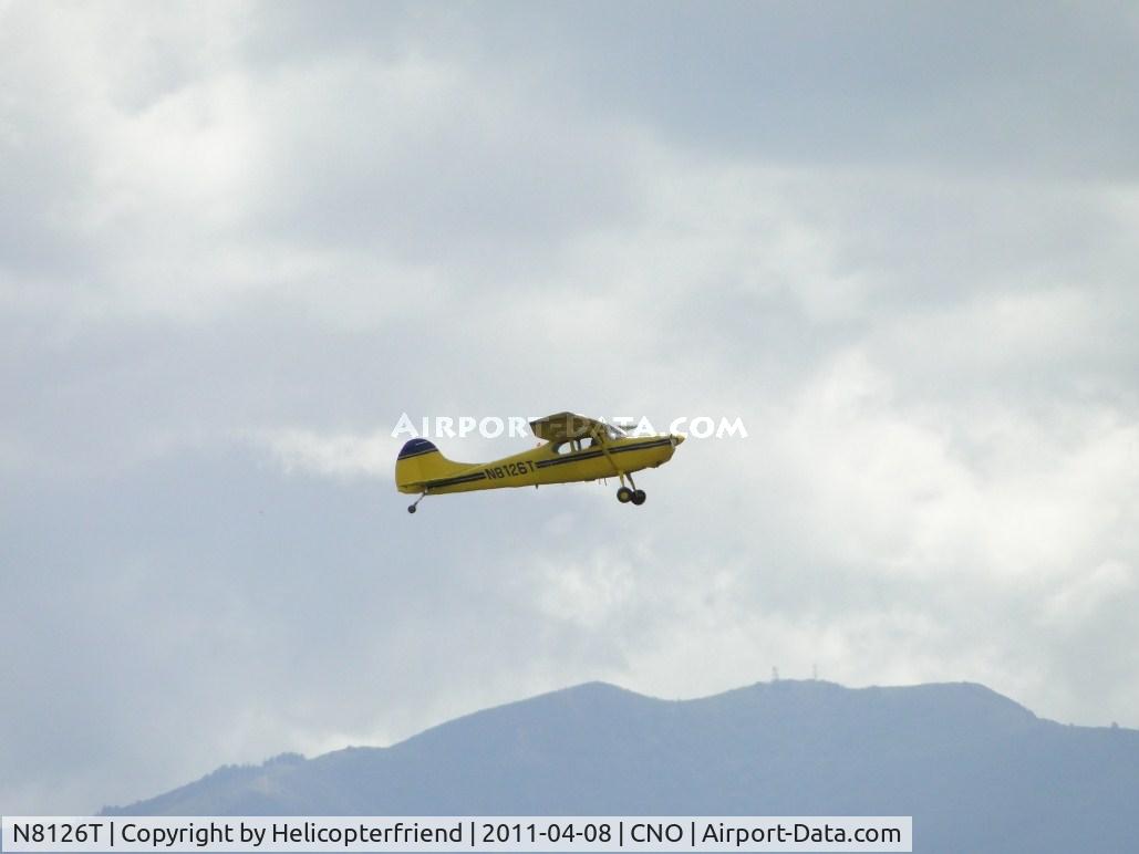 N8126T, 1952 Cessna 170B C/N 20952, Just became airbourne and heading west to go around the pattern
