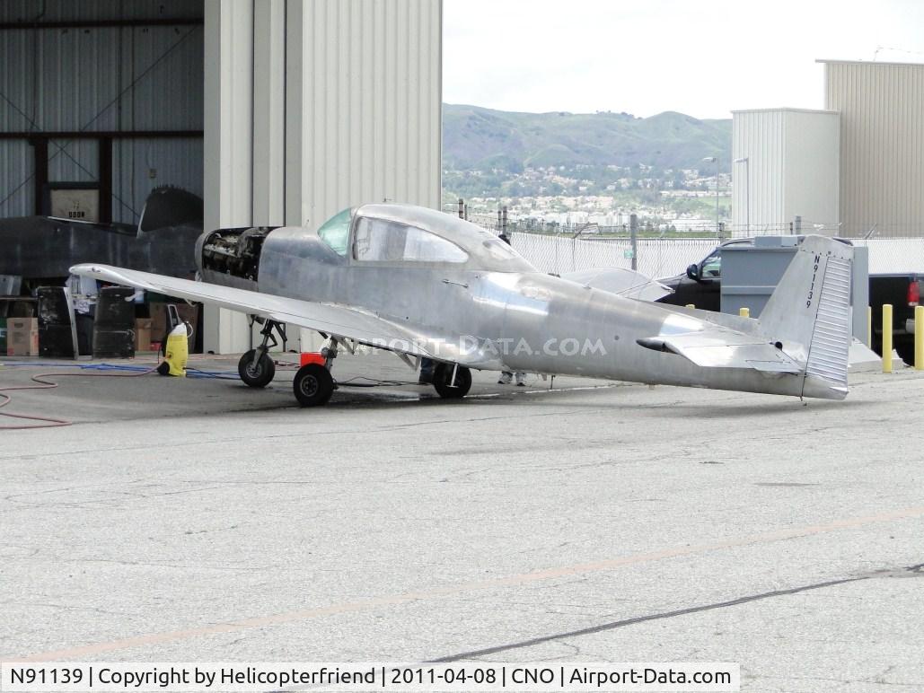 N91139, 1946 North American Navion (NA-145) C/N NAV-4-32, Being sanded and prepped for unknown color paint job