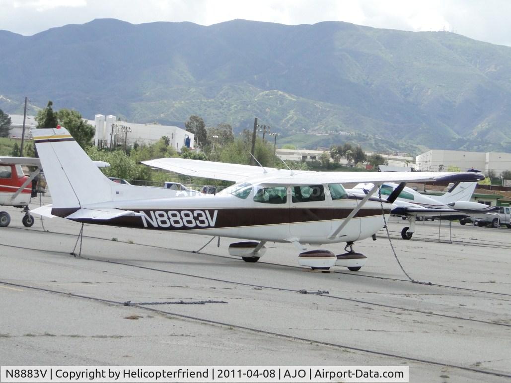 N8883V, 1974 Cessna 172M C/N 17264242, Parked and tied down