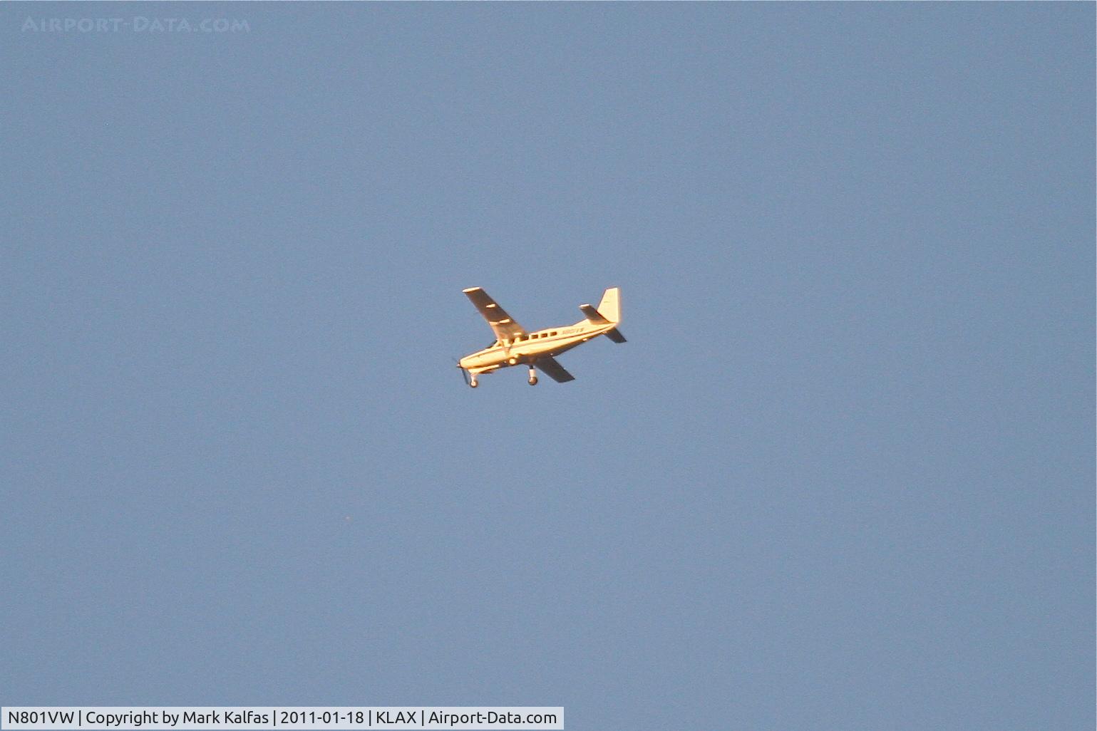 N801VW, 2008 Cessna 208 C/N 20800503, N801VW - Cessna 208 Caravan, transitioning the Los Angeles Special Flight Rules Area at 4,500', off of the SMO 132' radial on a flight from KSNA to KBUR.