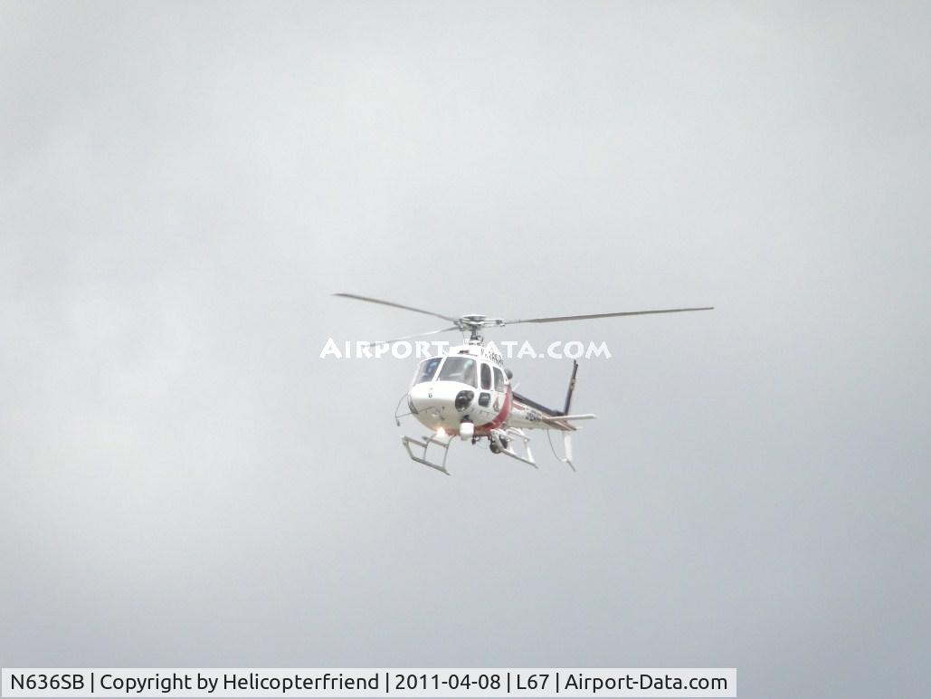 N636SB, 2006 Eurocopter AS-350B-3 Ecureuil Ecureuil C/N 4064, On final to runway 24 enroute to Sheriff's hanger