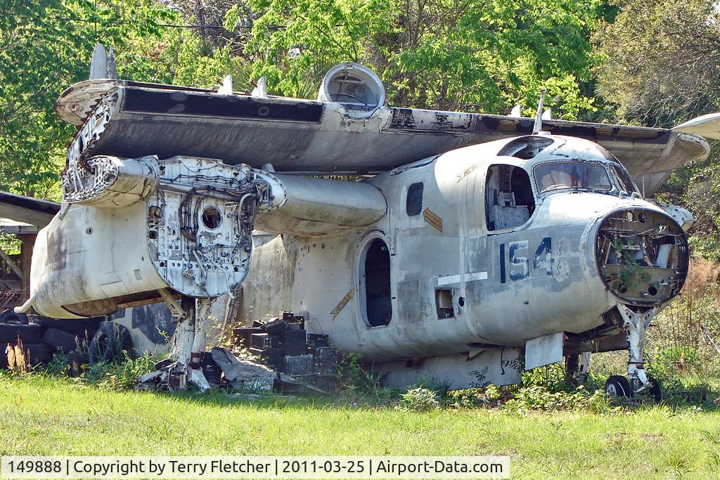 149888, Grumman S-2E Tracker C/N 163C, On the West Side of US-1 about 1 mile south of St.Augustine Airport FL - there is a grassed compound holding 9 x Ex Navy , Grumman Trackers