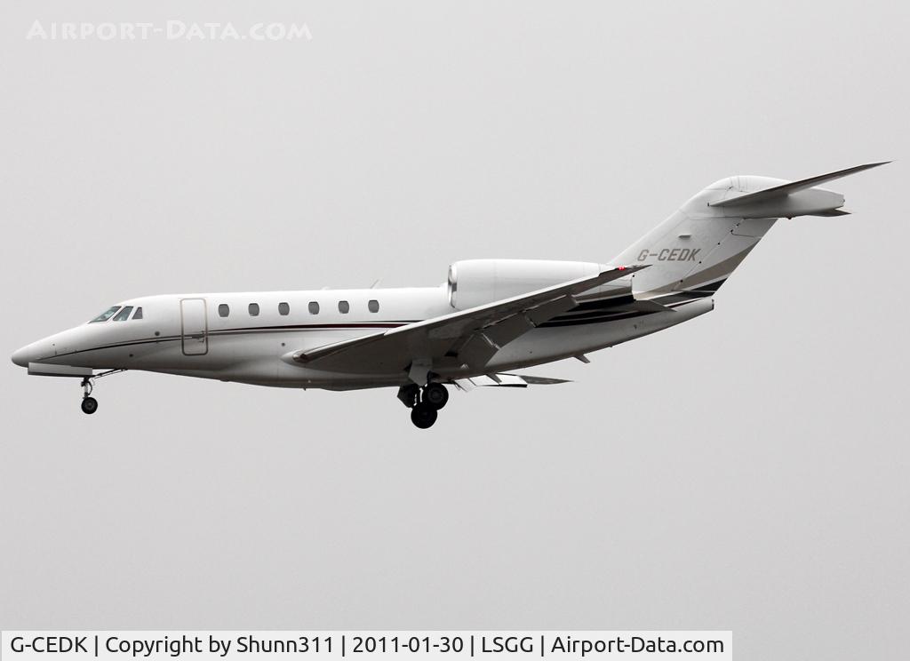 G-CEDK, 2006 Cessna 750 Citation X Citation X C/N 750-0252, Landing rwy 05