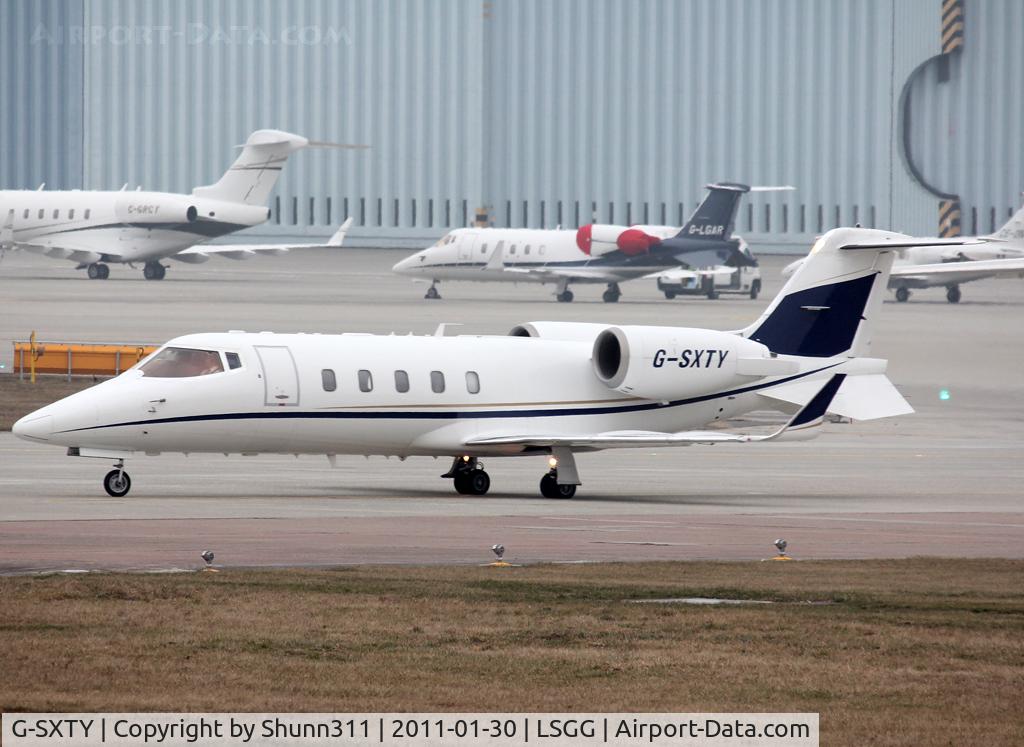 G-SXTY, 2004 Learjet 60 C/N 60-280, Lining up rwy 05 for departure...