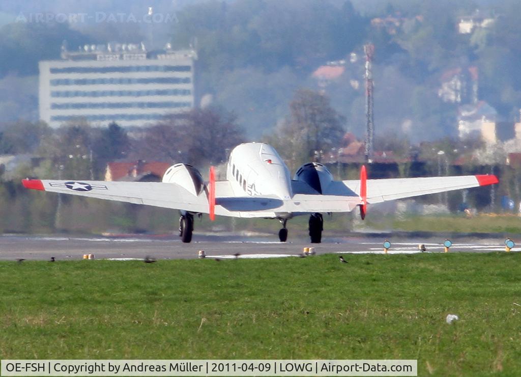 OE-FSH, 1946 Beech D18S C/N A-288, First flight after restoration.