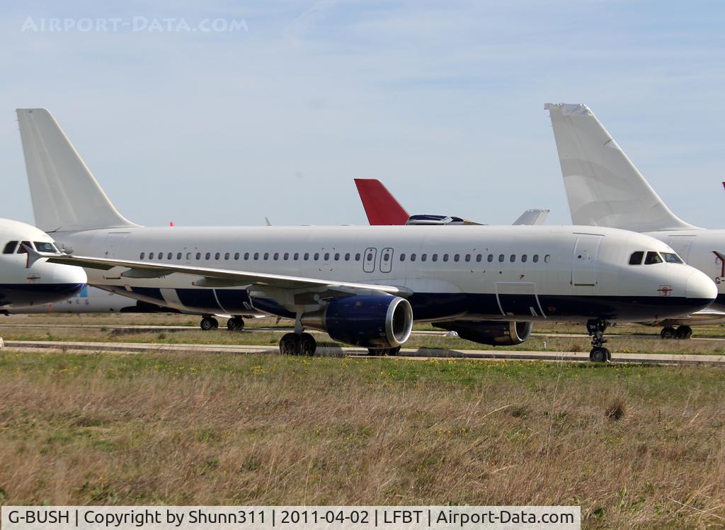 G-BUSH, 1989 Airbus A320-211 C/N 042, Stored without titles and logos...