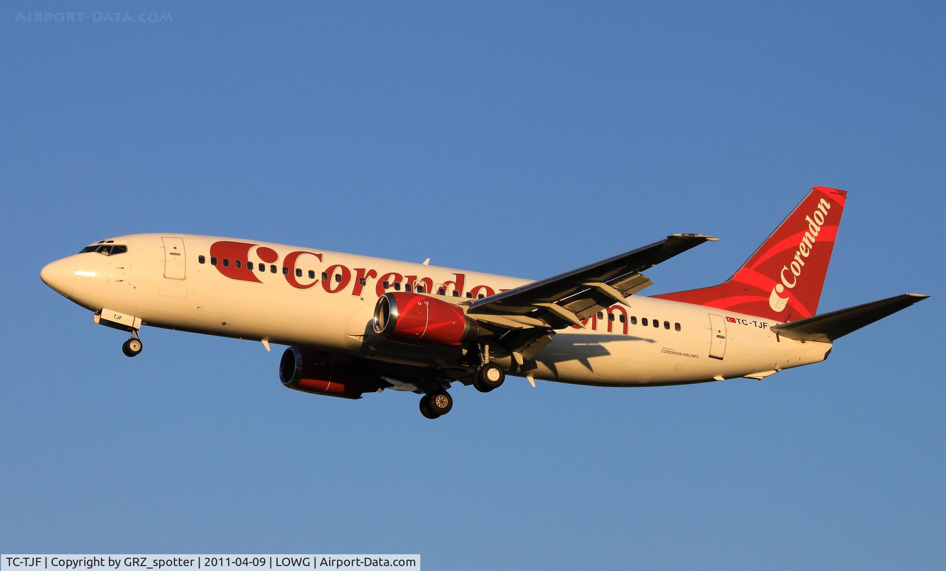 TC-TJF, 1993 Boeing 737-4Y0 C/N 26078, Highlight of the day! What a fantastic light!!!
