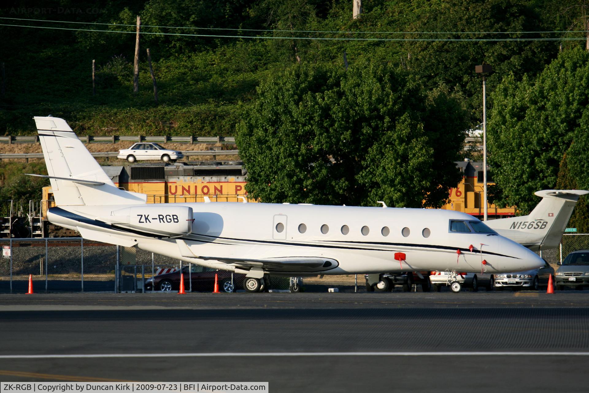 ZK-RGB, 2007 Gulfstream Aerospace G200 C/N 158, Long lens evening shot