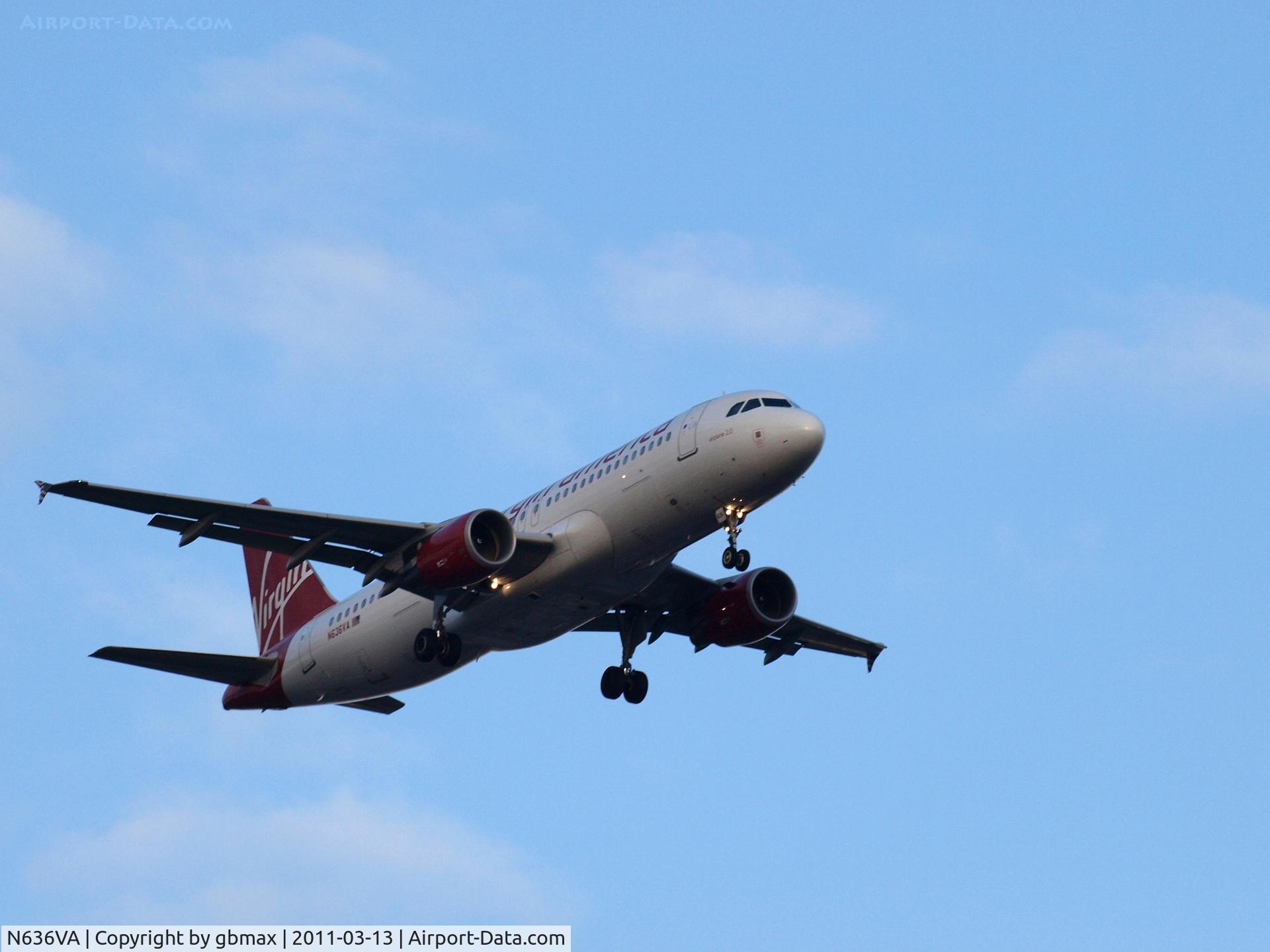 N636VA, 2008 Airbus A320-214 C/N 3460, Going to landing @ JFK