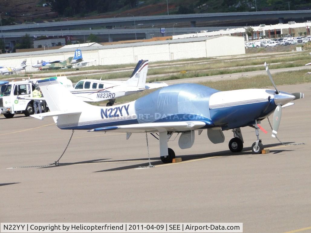 N22YY, 2003 Lancair Legacy C/N L2K-144, Parked and covered up by Admin Bldg