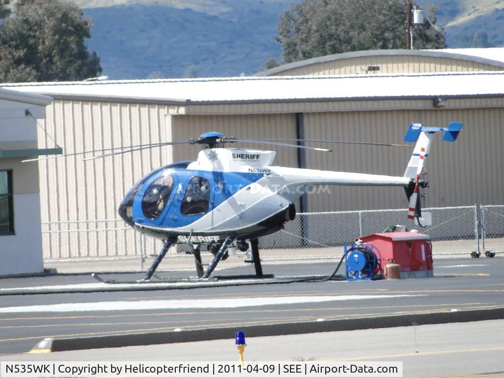 N535WK, MD Helicopters 369FF C/N 0138FF, Parked at helipad for San Diego SO