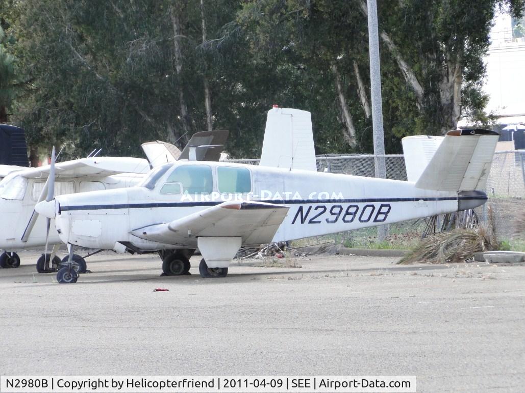 N2980B, 1953 Beech D35 C/N D-3620, Parked on the eastside