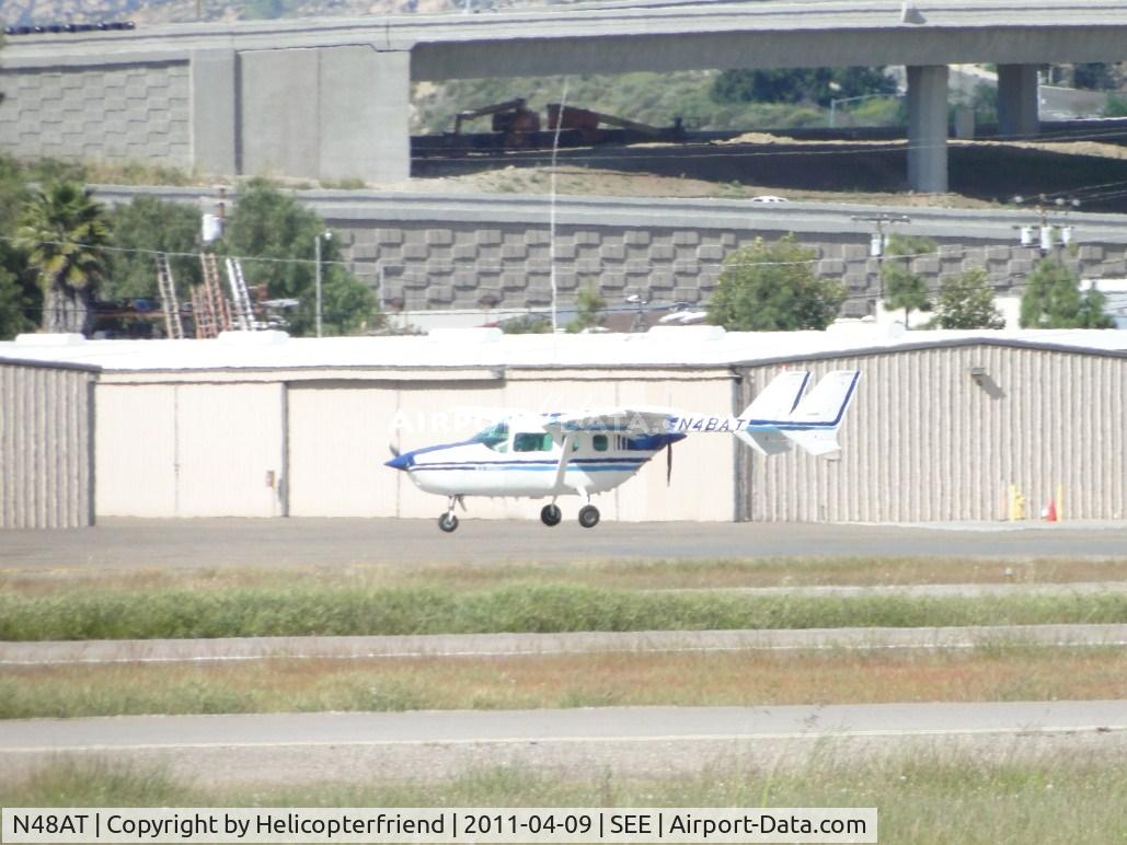 N48AT, 1976 Cessna 337G Super Skymaster C/N 33701724, Landing on runway 27R