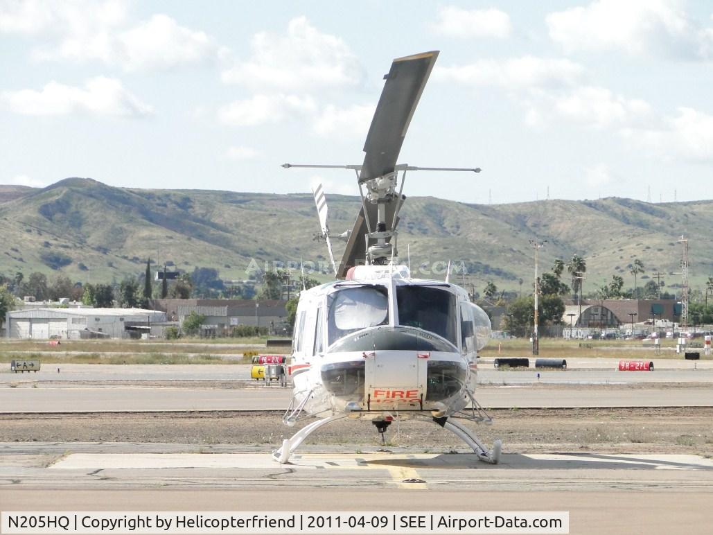 N205HQ, 1970 Bell 205A-1 C/N 30100, Parked near Admin Bldg