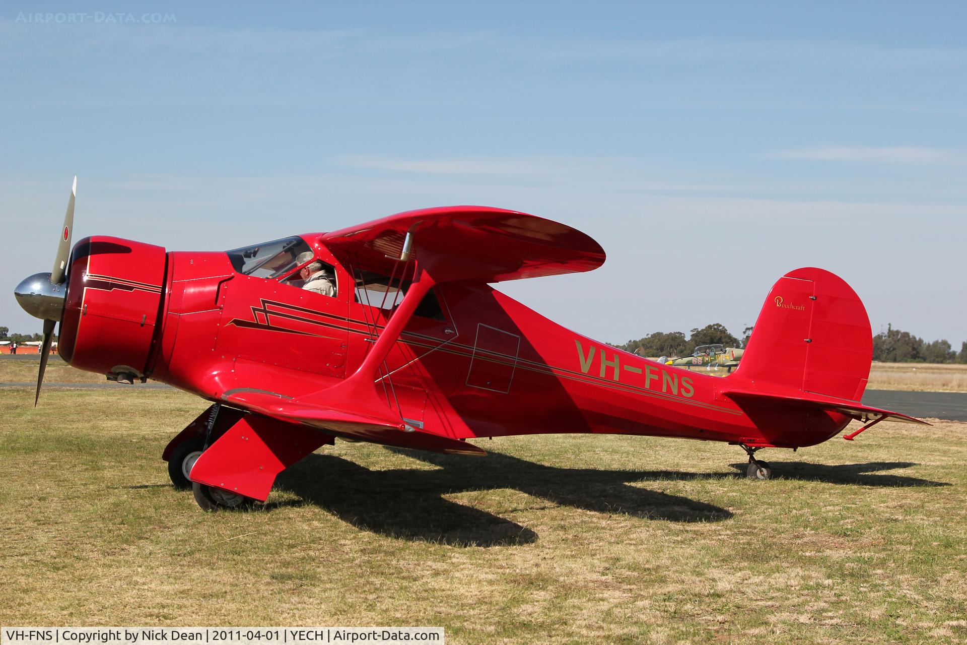 VH-FNS, 1942 Beech D17S Staggerwing C/N 3108, YECH AAAA National fly in 2011