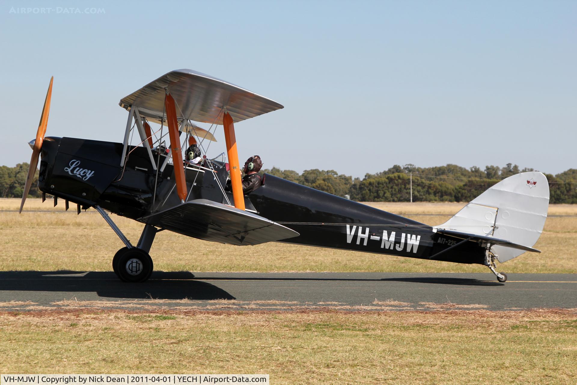 VH-MJW, 1941 De Havilland Australia DH-82A Tiger Moth C/N DHA428, YECH AAAA National fly in 2011 c/n DHA226