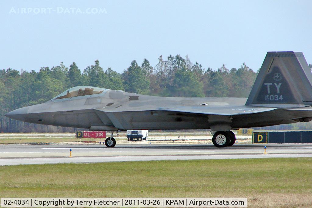 02-4034, 2002 Lockheed Martin F/A-22A Raptor C/N 4034, At Tyndall AFB - 2011 Gulf Coast Salute Show
