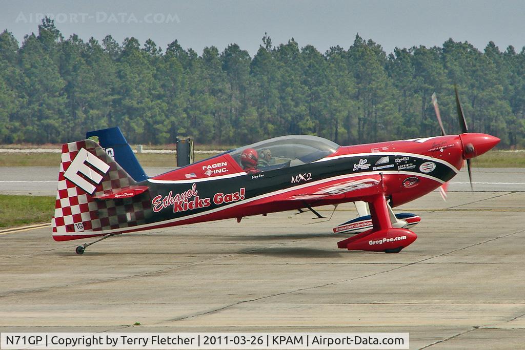 N71GP, 2007 MX Aircraft MX2 C/N 5, At Tyndall AFB - 2011 Gulf Coast Salute Show