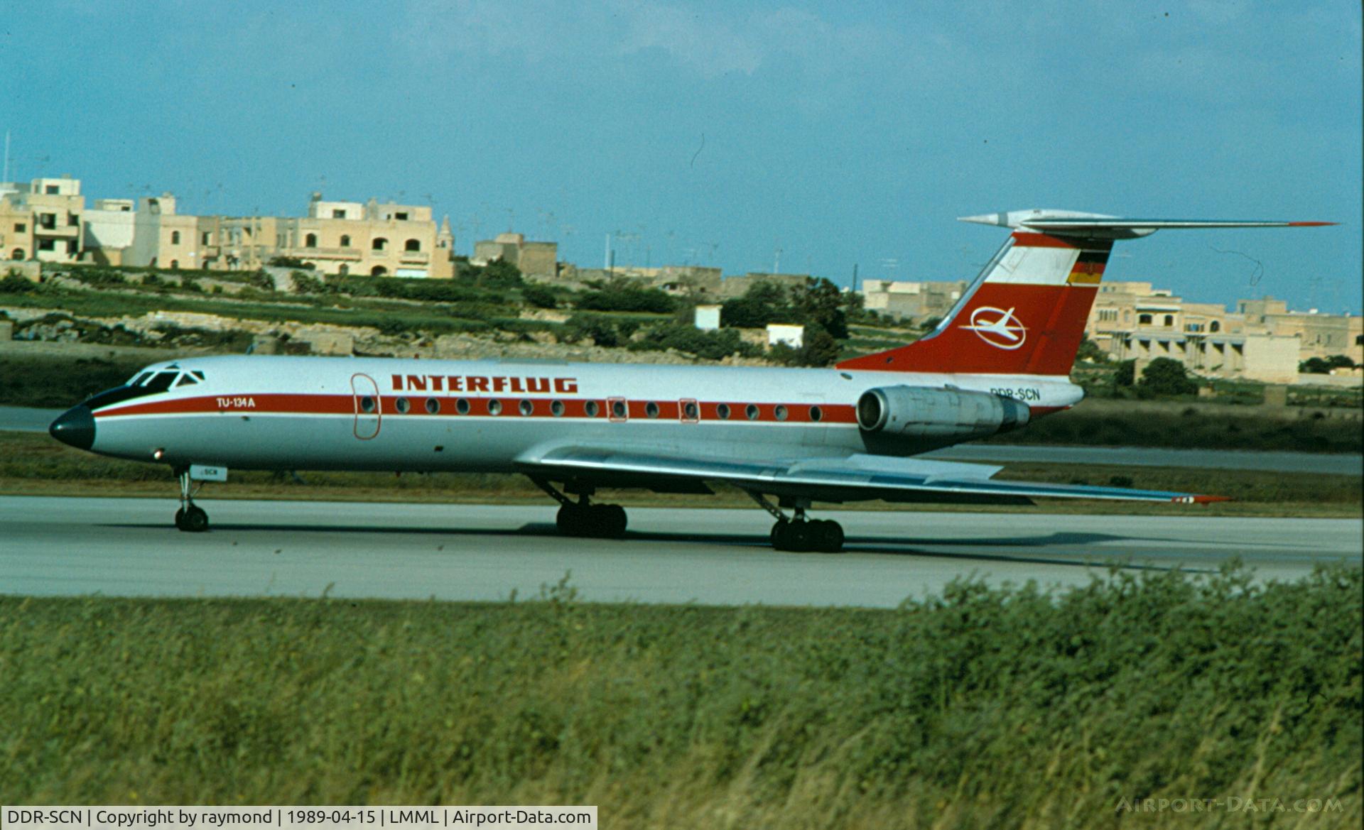 DDR-SCN, 1973 Tupolev Tu-134A C/N 3352102, Tu134 DDR-SCN Interflug
