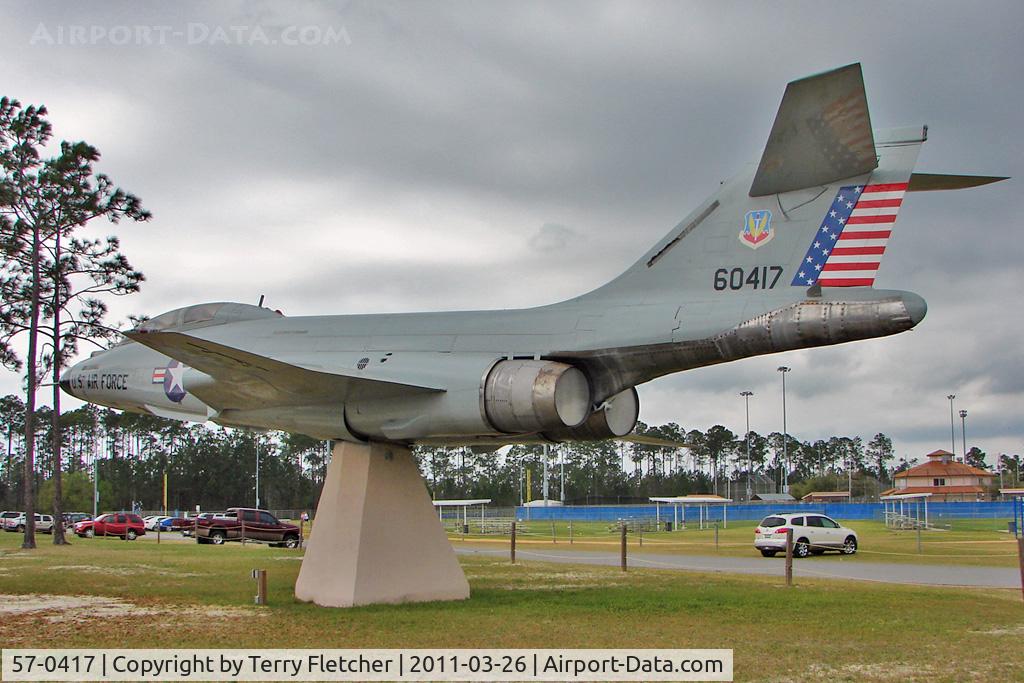 57-0417, 1957 McDonnell F-101B Voodoo C/N 595, Painted as 60147 in Calloway recreation Park North Florida