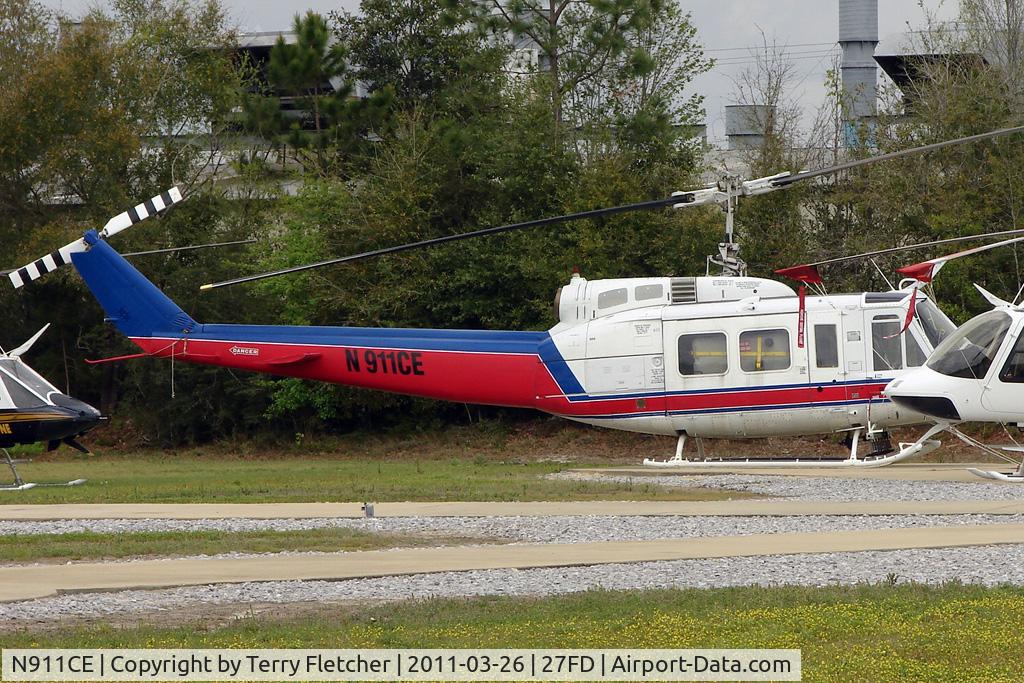 N911CE, 1964 Bell UH-1H C/N 64-13819, Coastal Helicopters Inc heliport, Panama City FL USA