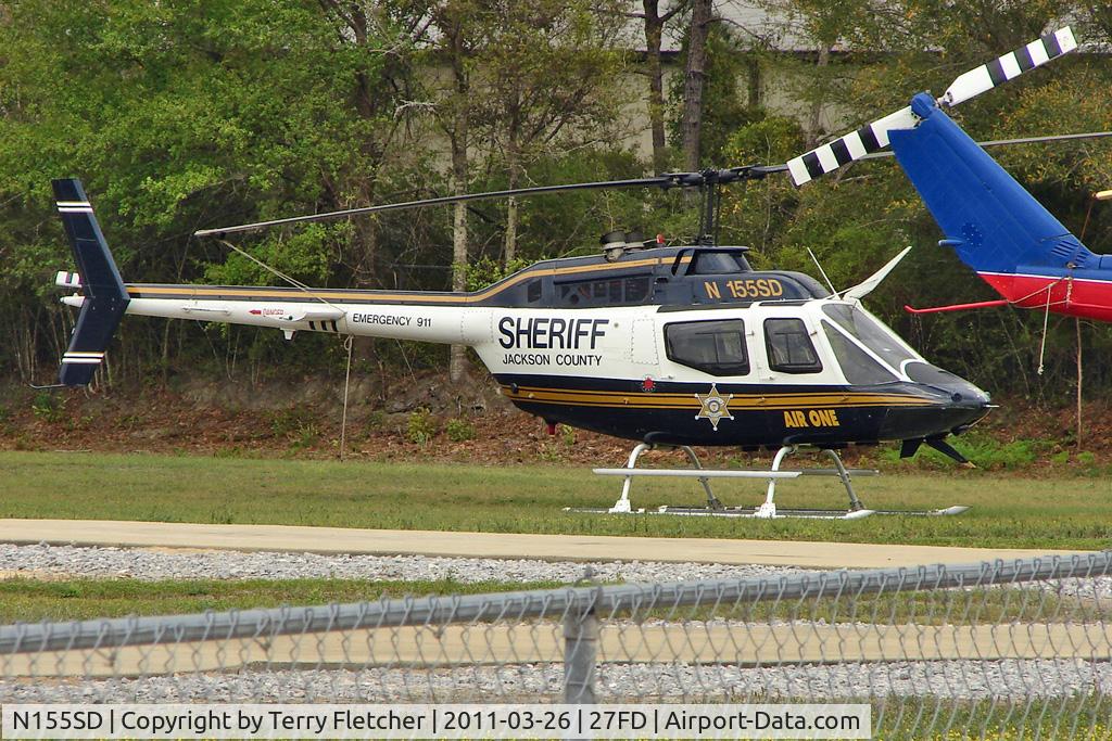 N155SD, Bell OH-58C Kiowa C/N 40076, Coastal Helicopters Inc heliport, Panama City FL USA