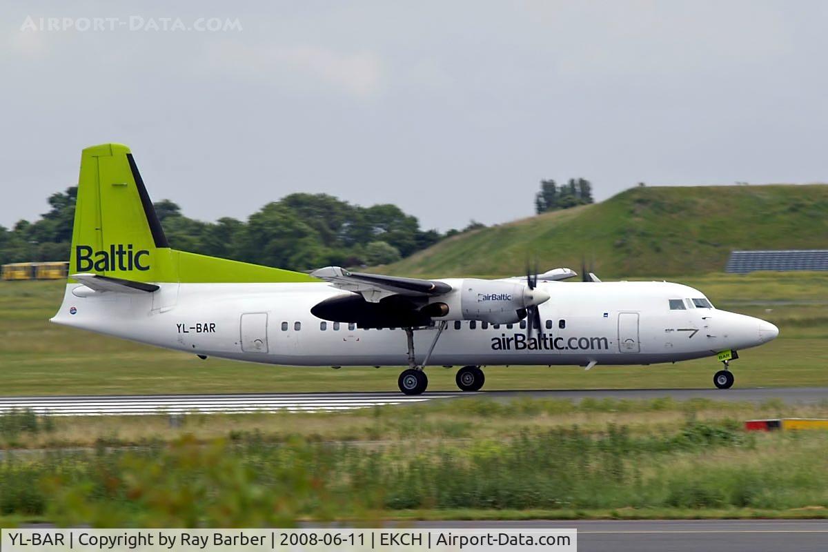 YL-BAR, 1989 Fokker 50 C/N 20149, Fokker F-50 [20149] Air Baltic Copenhagen-Kastrup 11/06/2008.