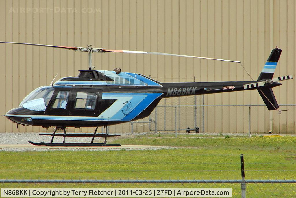 N868KK, 1976 Bell 206B JetRanger C/N 2031, Coastal Helicopters Inc heliport, Panama City FL USA