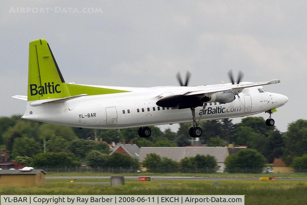 YL-BAR, 1989 Fokker 50 C/N 20149, Fokker F-50 [20149] Air Baltic Copenhagen-Kastrup 11/06/2008.