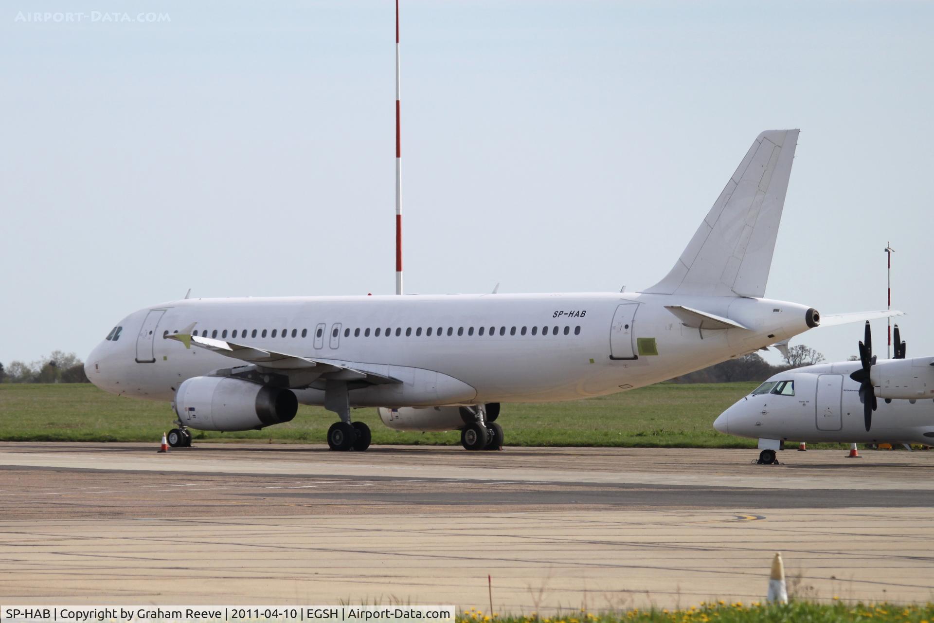 SP-HAB, 2001 Airbus A320-232 C/N 1411, Parked at Norwich.