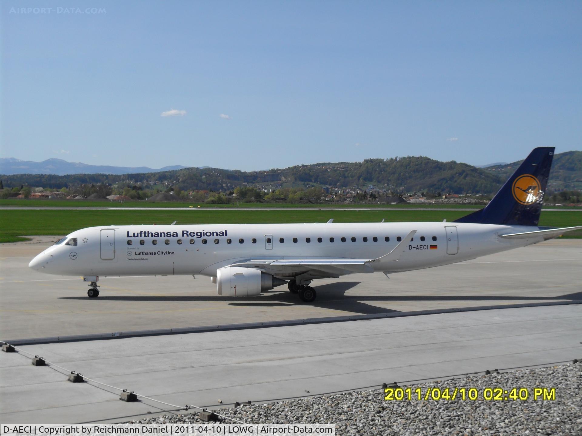 D-AECI, 2010 Embraer 190LR (ERJ-190-100LR) C/N 19000381, LH flight to Frankfurt