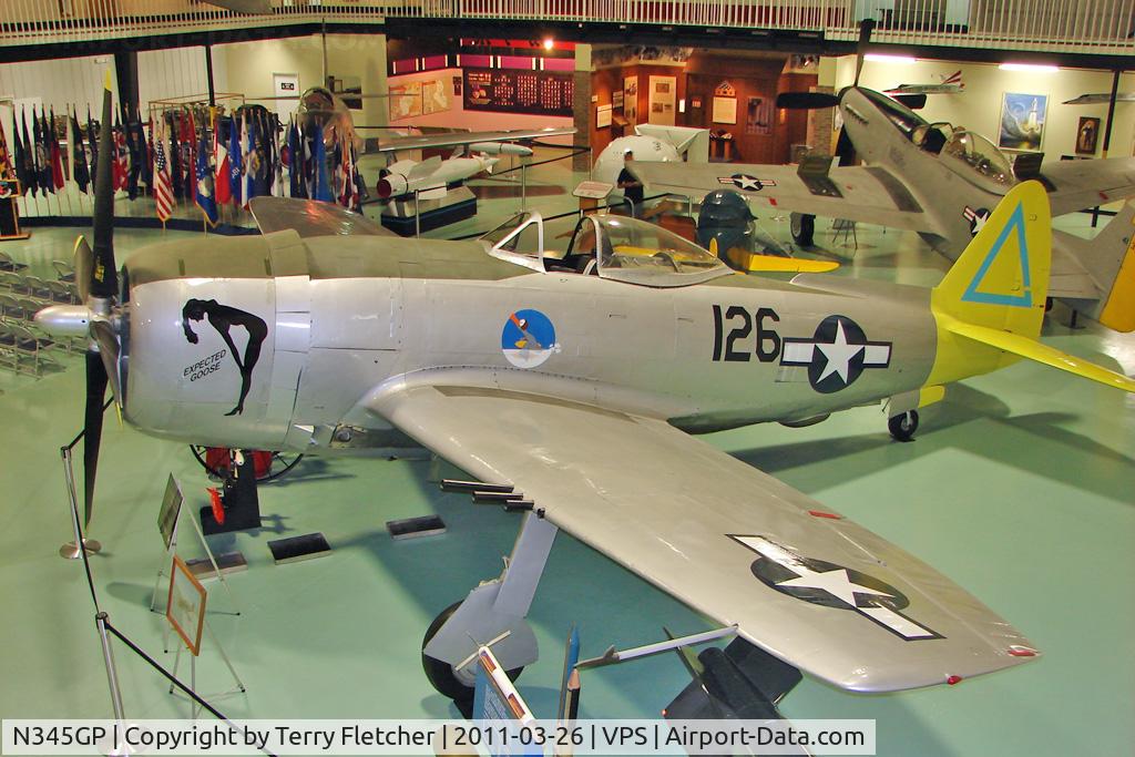 N345GP, Republic P-47N Thunderbolt C/N 539C/1537, On display at the Air Force Armament Museum at Eglin Air Force Base , Fort Walton , Florida