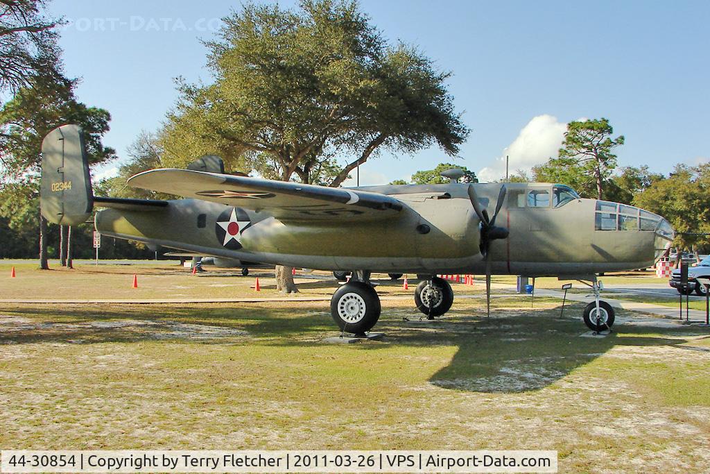 44-30854, 1944 North American TB-25N-25/27-NC Mitchell C/N 108-34129, On display at the Air Force Armament Museum at Eglin Air Force Base , Fort Walton , Florida
