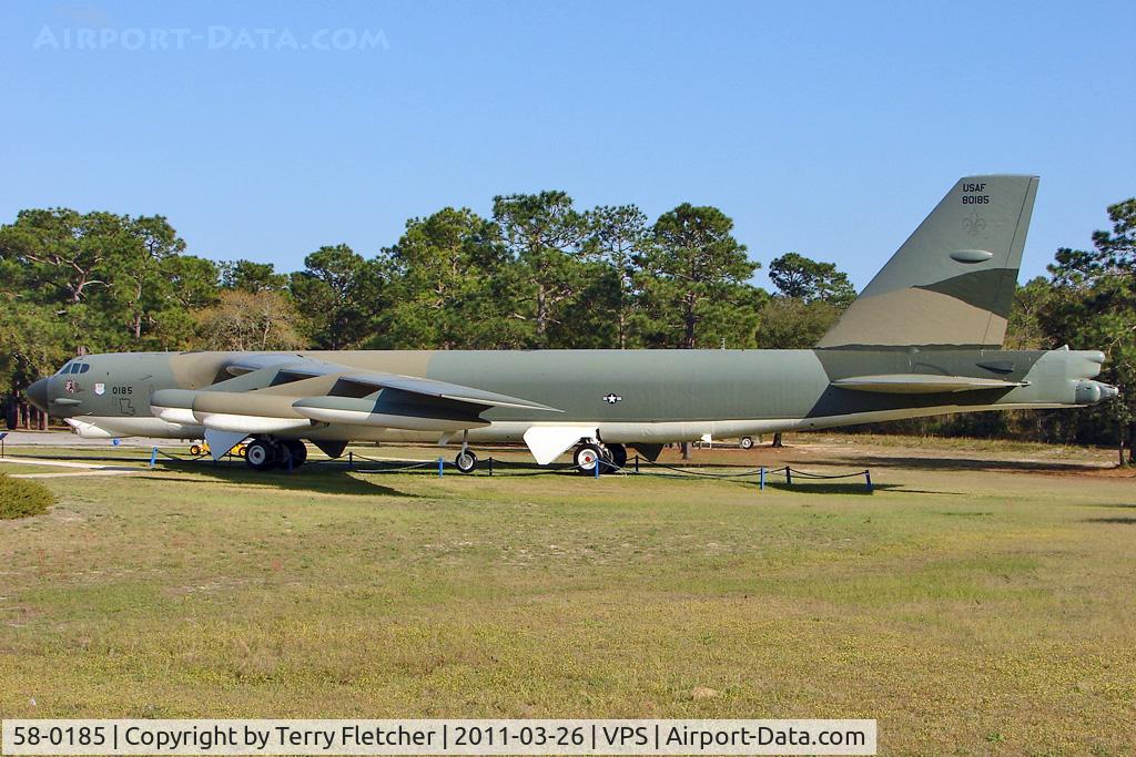 58-0185, 1958 Boeing B-52G Stratofortress C/N 464253, On display at the Air Force Armament Museum at Eglin Air Force Base , Fort Walton , Florida